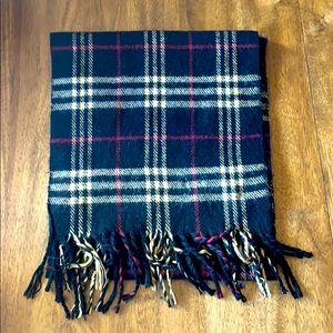 VTG Royal Rossi Cashmere Scarf Plaid Black